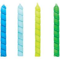 Large Spiral Blue/Green Candles