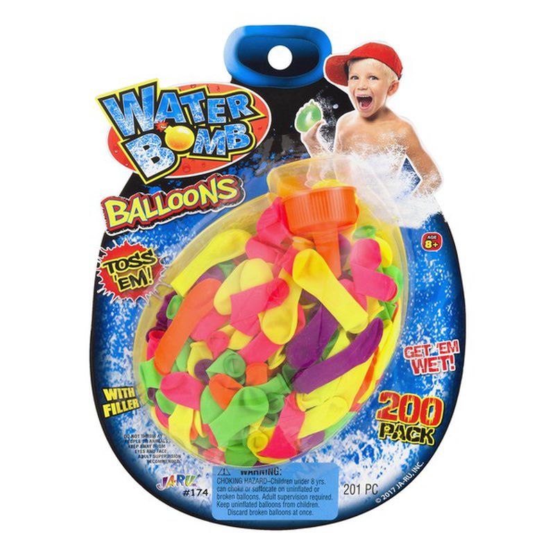 Water Bomb Water Balloons - 200 Pack with Filler