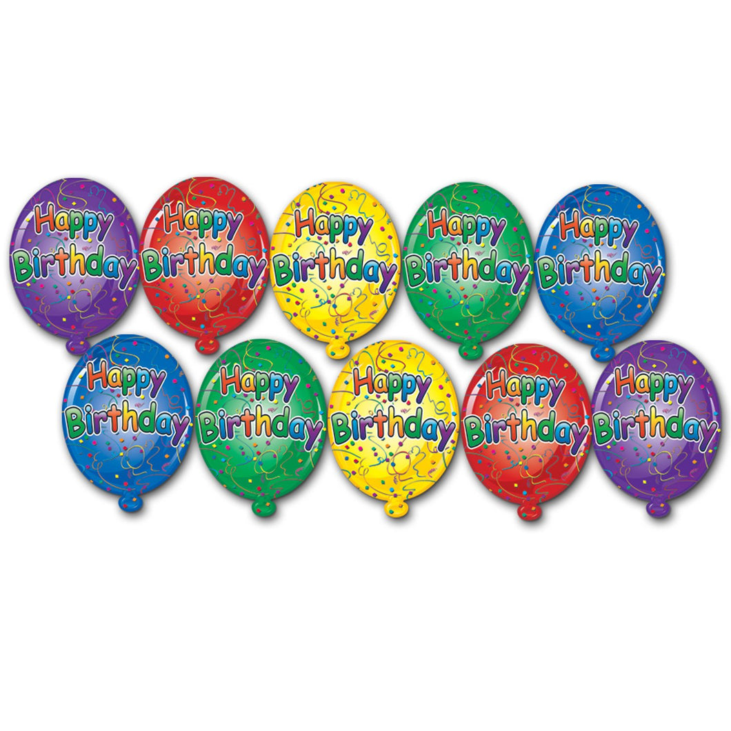 Mini Birthday Balloon Cutouts