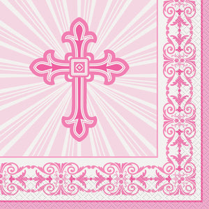 Religious Pink - Paper Lunch Napkins 16 ct.