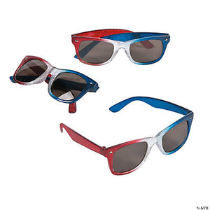 Patriotic Glitter Nomad Sunglasses