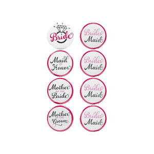 Bridal Party Buttons 8ct - Classy Bride