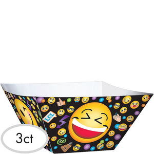 Emoji Square Paper Bowls