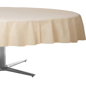 Round Plastic Table Cover 84"
