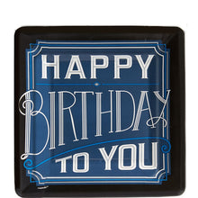 Load image into Gallery viewer, Classic Navy Happy Birthday Tableware Pattern
