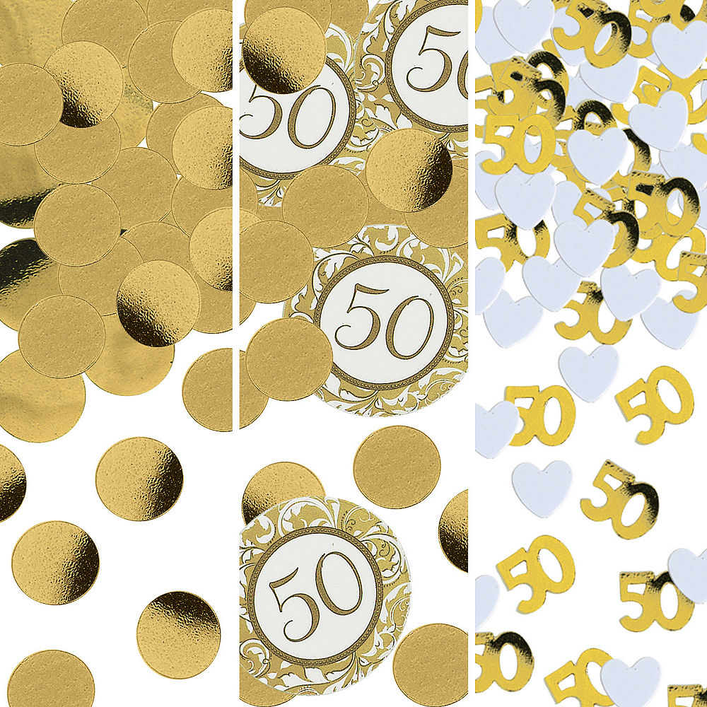 Golden 50th Anniversary Confetti