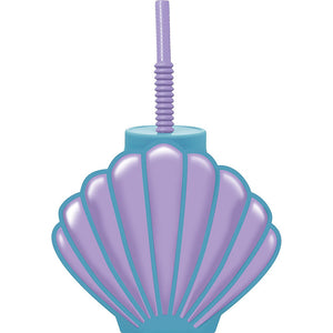 Seashell Favor Cup with Straw