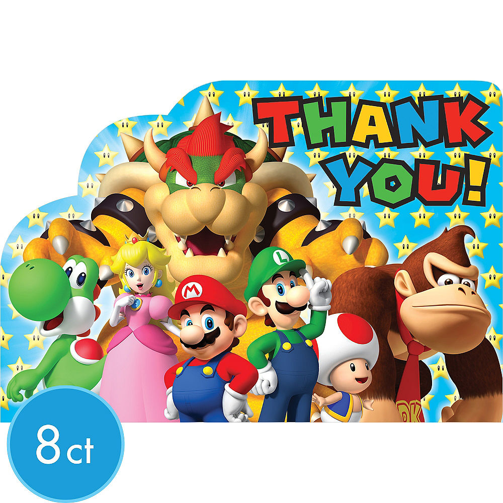 Super Mario Thank You Cards