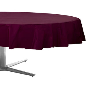 Round Plastic Table Cover 84"