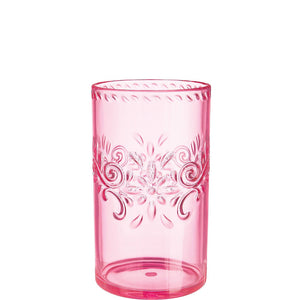 Pink Elegant Boho Plastic Glassware