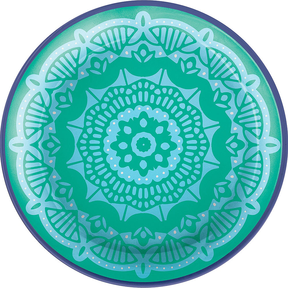 Boho Vibes Summer Mandala Melamine Plates