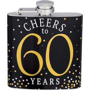 "Cheers to 60 Years" Flask