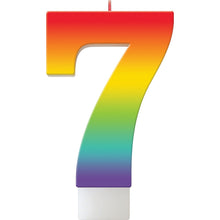 Load image into Gallery viewer, Rainbow Number Birthday Candle
