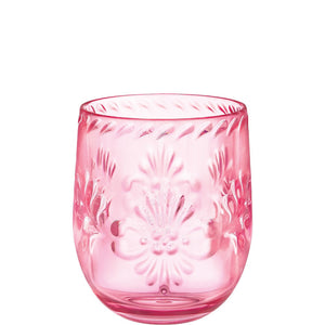 Pink Elegant Boho Plastic Glassware
