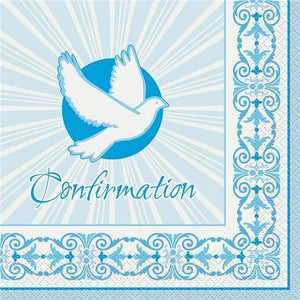 Confirmation Blue - Paper Lunch Napkins 16 ct.