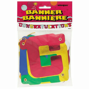 Jointed Congratulations Letter Banner