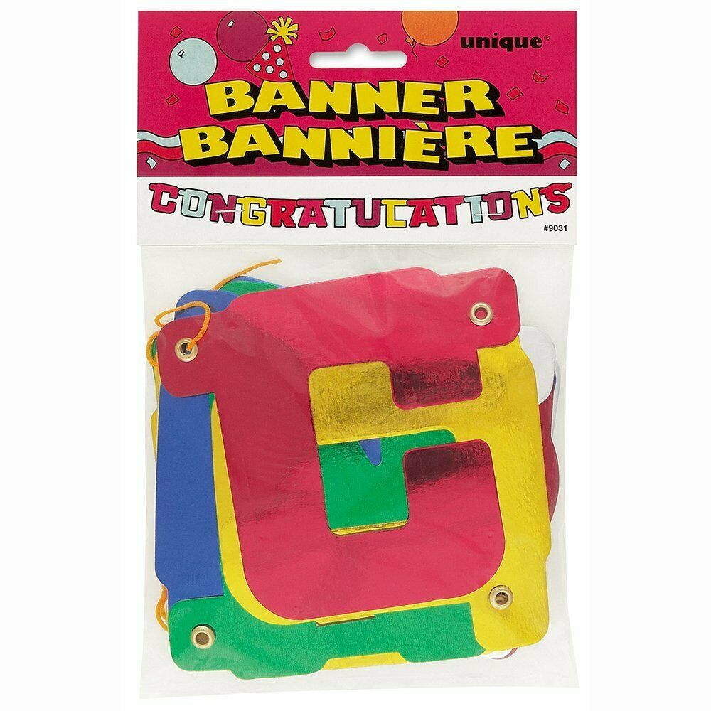 Jointed Congratulations Letter Banner