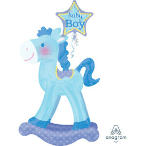 Airwalkers Balloon: Blue Baby Rocking Horse