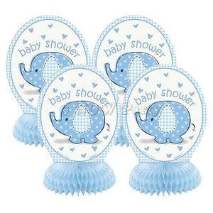 Blue Elephant Baby Shower Honeycomb Decorations