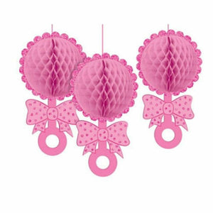 Pink Honeycomb Rattles