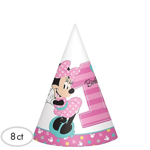 Minnie Mouse 1st Birthday Cone Hats