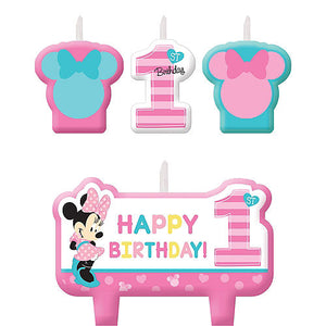 Minnie Mouse 1st Birthday Candle Set