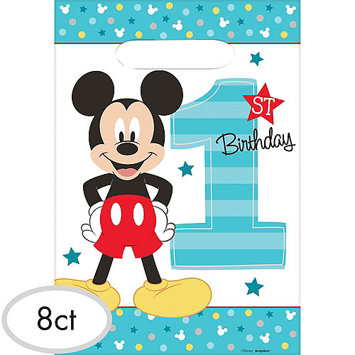 Mickey Mouse 1st Birthday Loot Bags