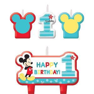 Mickey Mouse 1st Birthday Candle Set