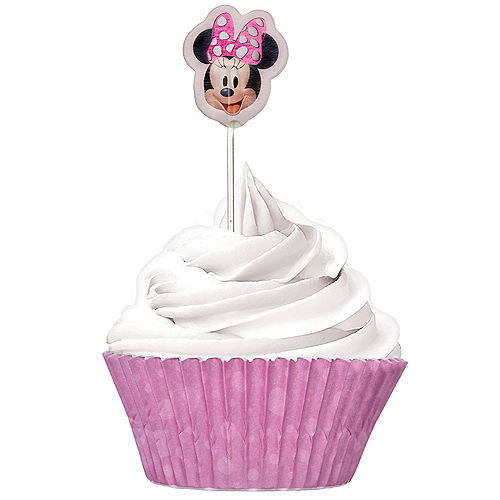 Minnie Mouse Cupcake Liners with Picks