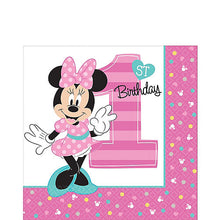 Load image into Gallery viewer, Minnie Mouse 1st Birthday Tableware
