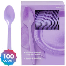 Load image into Gallery viewer, Party Pack Premium Plastic Spoons 100ct
