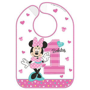 Minnie Mouse 1st Birthday Bib