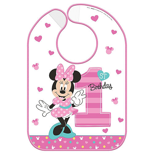 Minnie Mouse 1st Birthday Bib