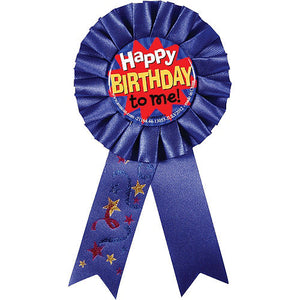 Blue Happy Birthday to Me Award Ribbon