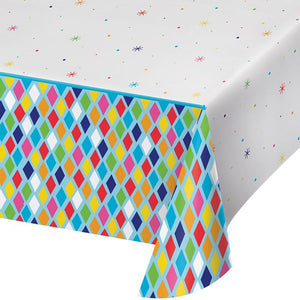 Birthday Brights plastic table cover