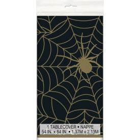 Black & Gold Spider Web Table Cover