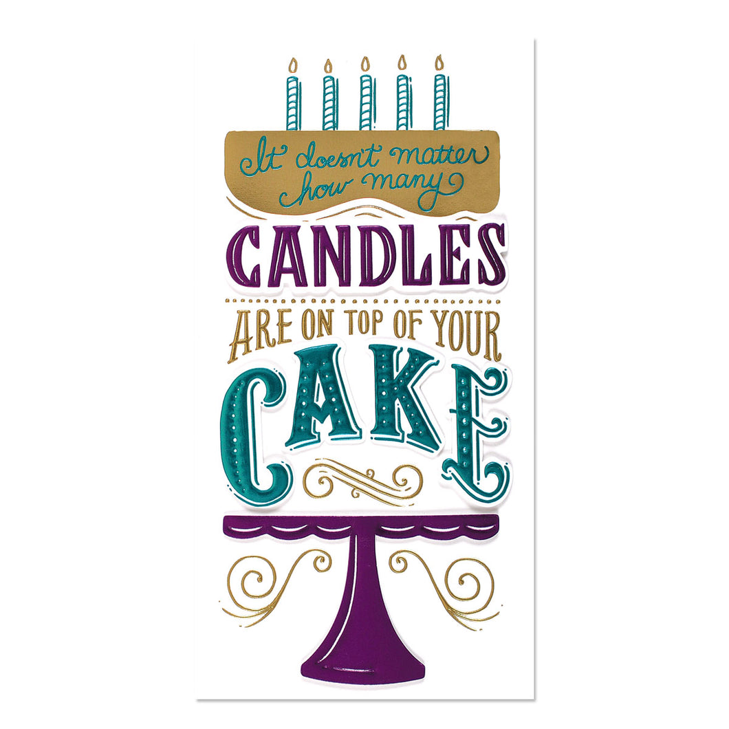 Candles and Cake Birthday Card