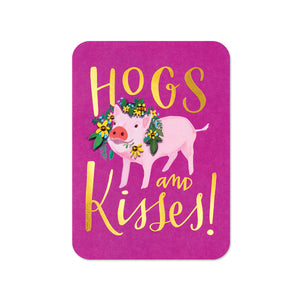 "Hogs & Kisses" Greeting Card