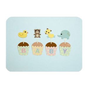 Cupcake Baby Shower Greeting Card