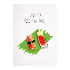 "I Love You More than Sushi" Anniversary Greeting Card